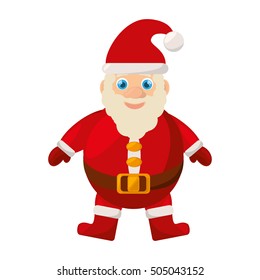 santa claus christmas character isolated icon vector illustration design