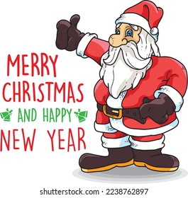 Santa Claus Christmas character vector illustration