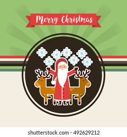 santa claus christmas character vector illustration design