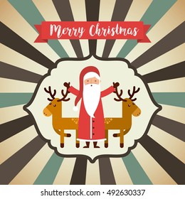 santa claus christmas character vector illustration design