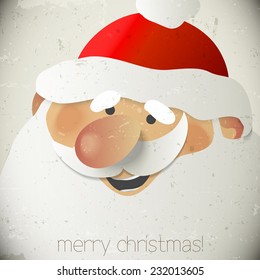 Santa Claus for Christmas design. Vector Greeting Card. Vector portrait illustration.