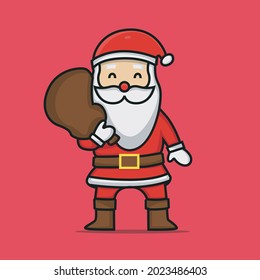 Santa claus christmas event flat vector
