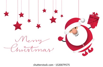 Santa Claus. Christmas greeting card vector.