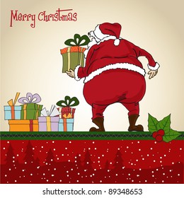 Santa Claus, Christmas greeting card