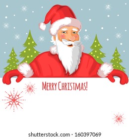 Santa Claus with Christmas greetings, eps10