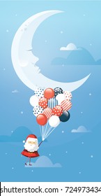 santa claus / christmas greetings template vector/illustration