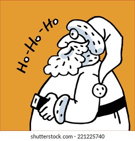 Santa Claus. Christmas Hand Drawn Vector illustration