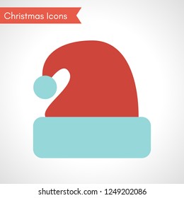 Santa Claus Christmas hat. Christmas Icon. Vector illustration