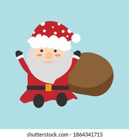Santa Claus Christmas with his gift sack