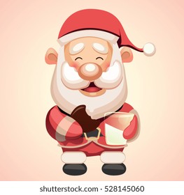 Santa Claus christmas holiday card vector illustration 