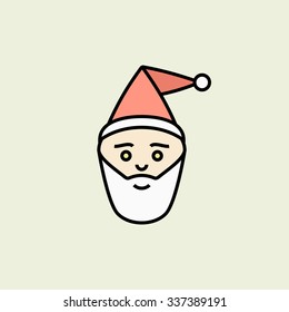 Santa Claus. Christmas icon. Vector icon. Linear style
