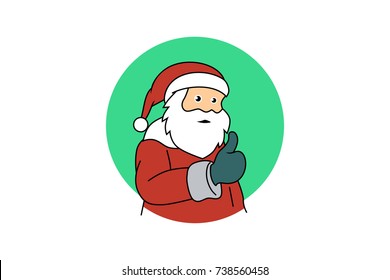 santa claus christmas logo illustration