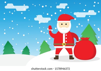 Santa Claus and Christmas made from vector