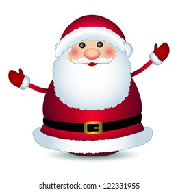 Santa Claus. Christmas and New Year concept. Winter holiday background. isolated on white, vector