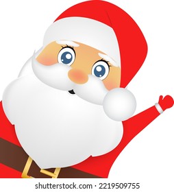 Santa Claus for Christmas on a white background 