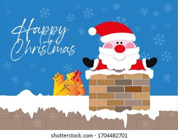 Santa Claus with christmas presents vector  illustration