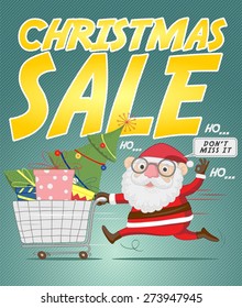 Santa Claus and Christmas sale poster