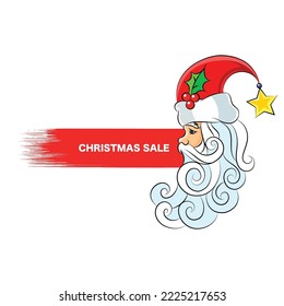 santa claus christmas sale vector design