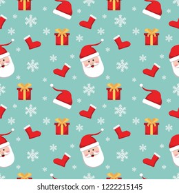 Santa Claus Christmas Seamless Pattern