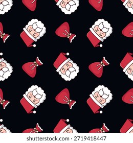 Patrón sin fisuras de Navidad de Santa Claus