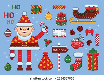 Santa Claus and Christmas set