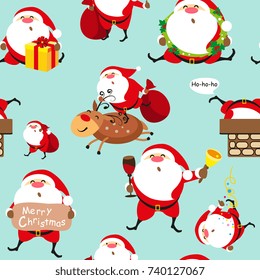 Santa Claus, Christmas set, pattern