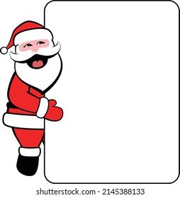 Santa Claus Christmas, showing blackboard, stock illustration
