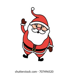 santa claus with christmas suit and beard