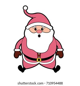 santa claus with christmas suit and beard