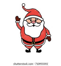 santa claus with christmas suit and beard