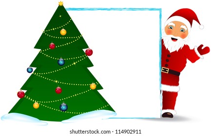 Santa Claus and Christmas tree