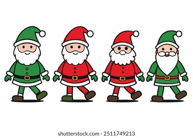 santa claus and christmas tree