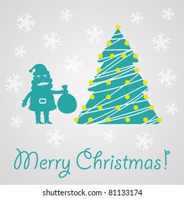 Santa Claus and Christmas Tree