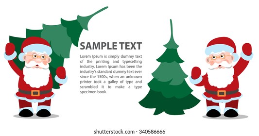 Santa Claus and christmas tree infographics, New Year, Christmas