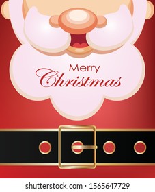 santa claus christmas vector illustration card background or poster.
merry christmas title design.