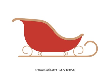 Santa Claus Christmas. Vector illustration isolated on white background. Flat design style.