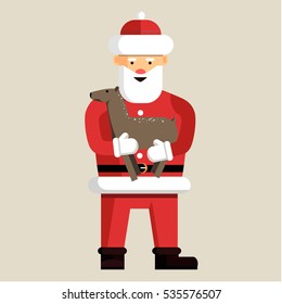 Santa Claus  for christmas. Vector Illustration isolated