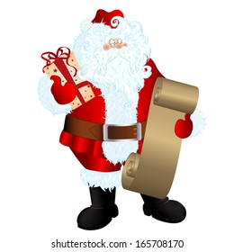 Santa Claus, Christmas vector isolated illustration