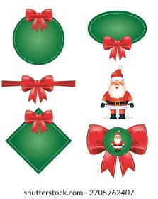 Etiquetas de Vector de Navidades de Santa Claus 