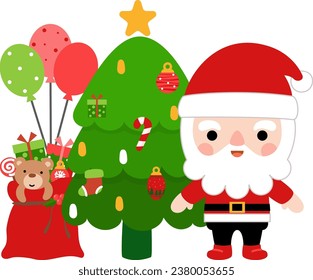 Santa Claus clipart, Merry Christmas and happy new year