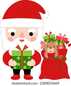 Santa Claus clipart, Merry Christmas and happy new year
