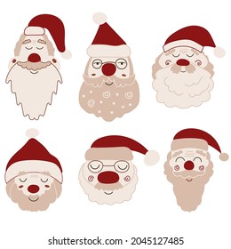 Santa Claus clipart.  Vector illustration.
