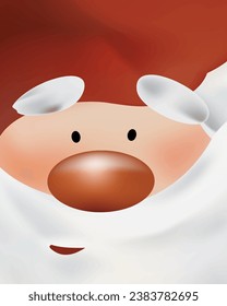 santa claus closeup face closeup ilustración vectorial expandida de christmas de arte vector.