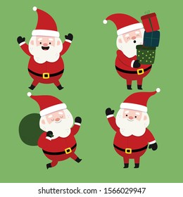 Santa Claus Collection Christmas Set Illustration