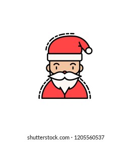 Santa Claus colored icon. Element of new year avatars icon for mobile concept and web apps. Colored Santa Claus icon can be used for web and mobile