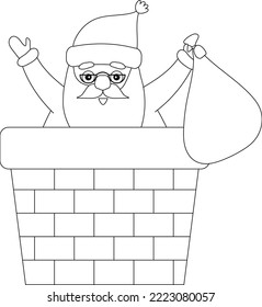 santa claus farbiges Buch. Vektorgrafik