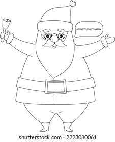 libro de colorido santa claus. ilustración vectorial