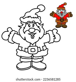 Santa claus for coloring page 