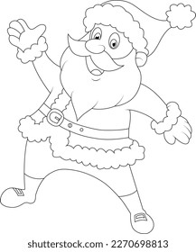 Santa Claus coloring page for kids and adult