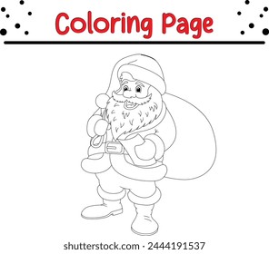 Santa Claus coloring page for kids